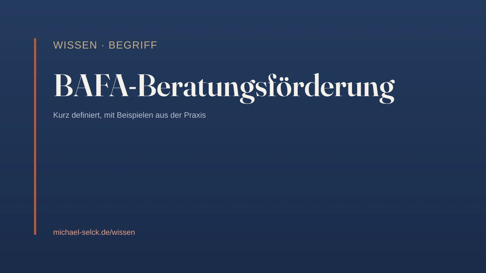 Begriffskarte: BAFA-Beratungsförderung – Wissen von Michael Selck