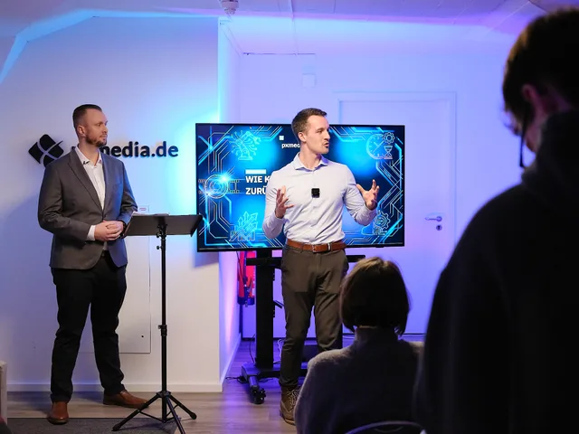Beide Speaker am Bildschirm beim WJ-Businesstalk